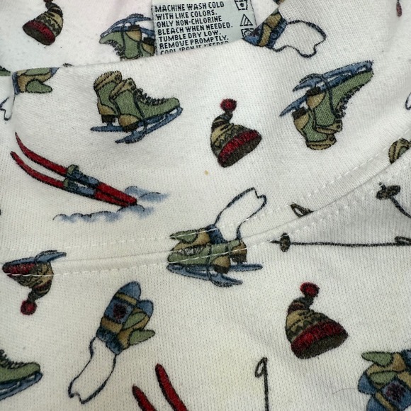 White Stag 18W/20W Ski Skating Winter Print Top – Long Sleeve Mock Neck FLAW - Picture 6 of 12